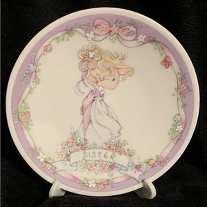 Precious Moments Sister Plaque / Mini Plate with Stand